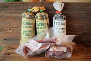 deer packaging, vacuum packed steaks & roasts, burger and sausage in chub bags